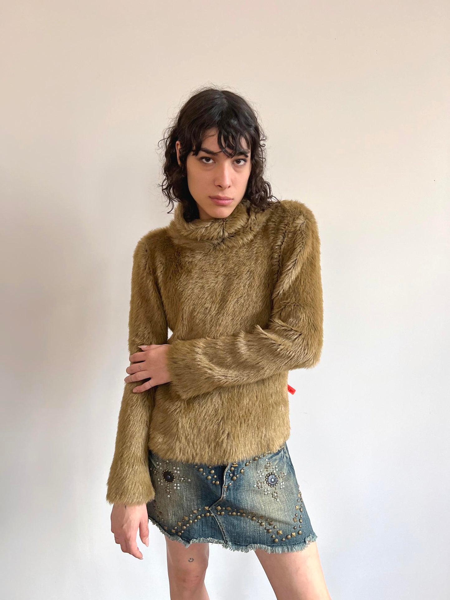 Zucca Fur Turtleneck Sweater