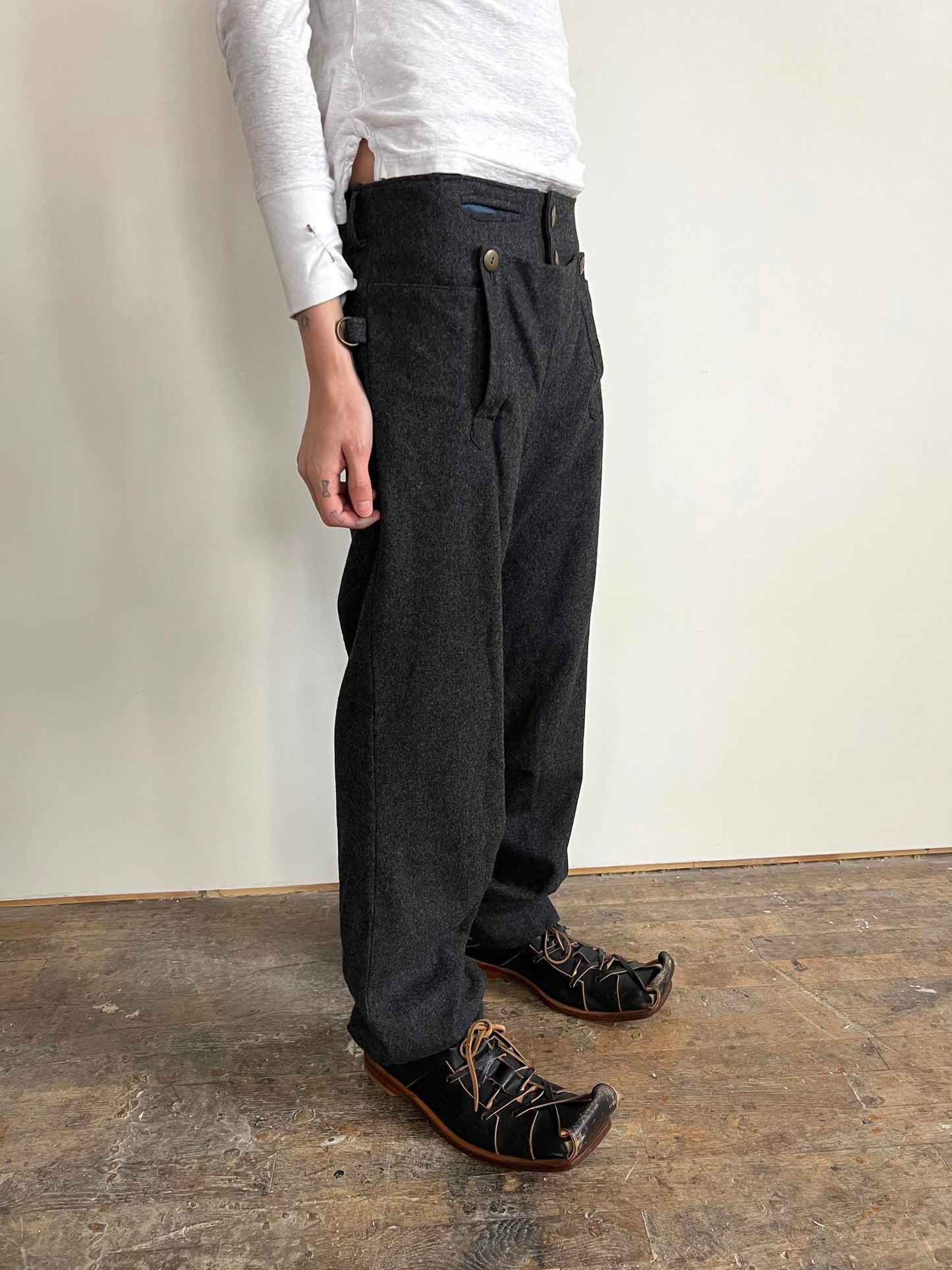 Beauty Beast Wool Nautical Panelled Pants