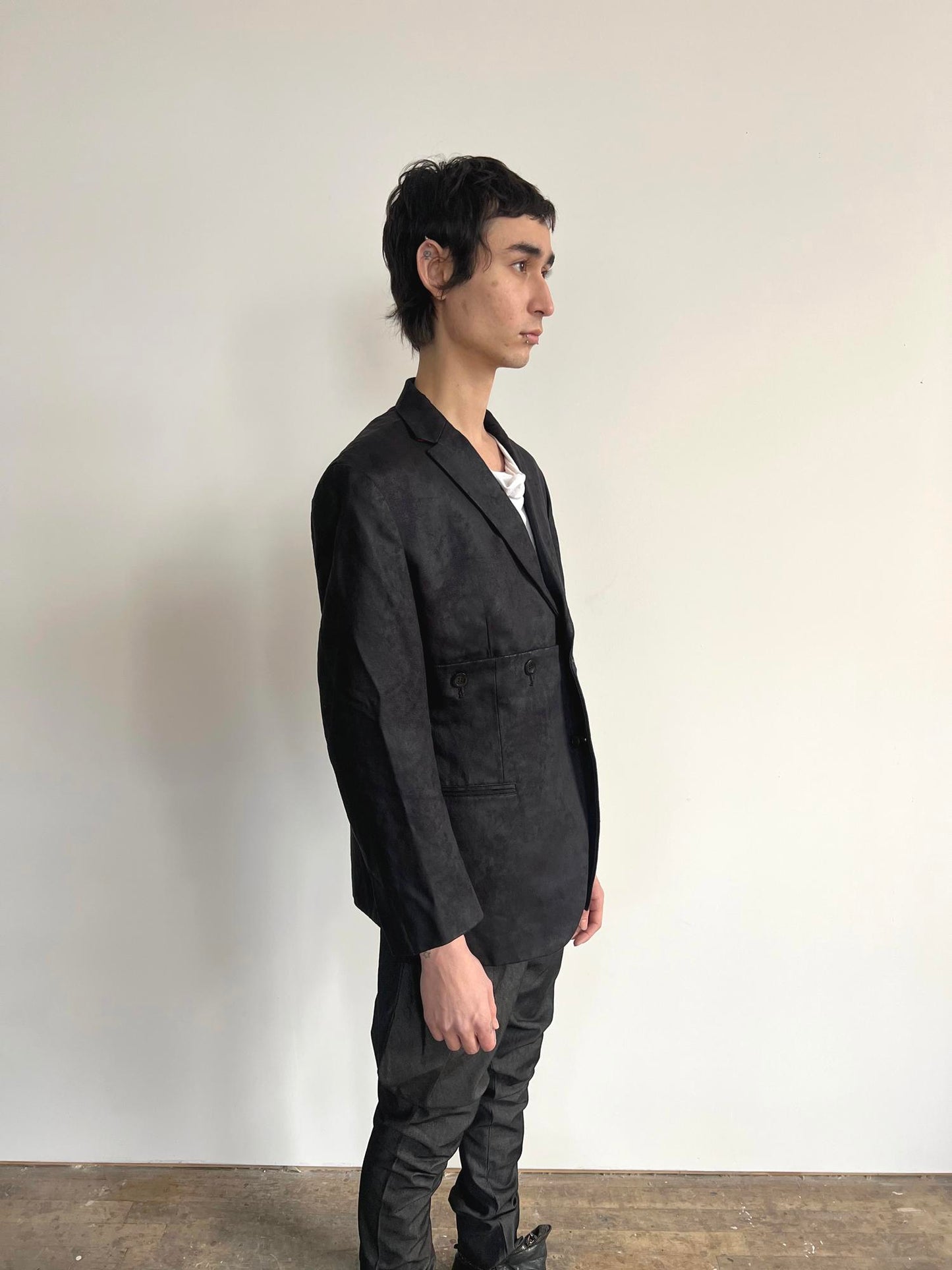 Taishi Nobukuni Faux Suede Modular Blazer